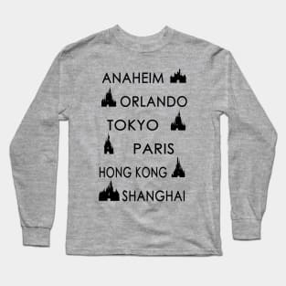 My Cities (Black on Color) Long Sleeve T-Shirt